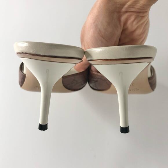 Gucci Retro Vintage Horsebit Monogram Leather Slip On Mules Slides Sandals 36 - Picture 9 of 13